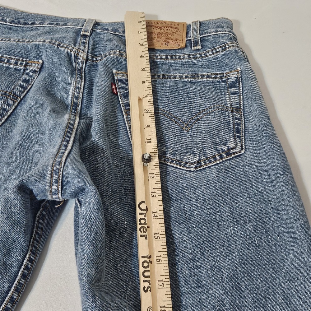 VTG Levis 505 Jeans Men's 34X30 Y2K Light Wash Denim MADE IN USA - Picture 13 of 13